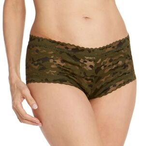 NWT Hanky Panky Green Camo Boyshort M